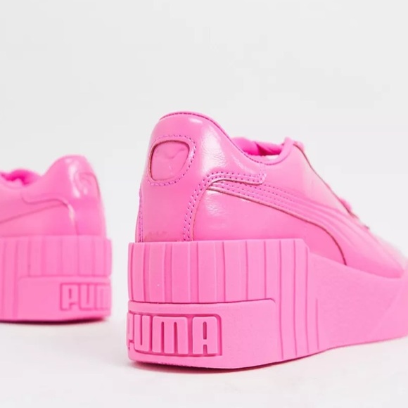 Puma | Shoes | Nib Puma Cali Wedge Hot Pink Platform Sneakers | Poshmark